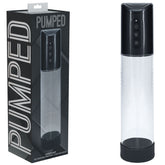 Pumped Hyperpump Automatic Penis Pump Gunmetal Grey USB Rechargeable with Silicone Insertion Sleeve Grey PUMPS Male Electric